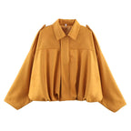 Suede Zip Casual Jacket Top