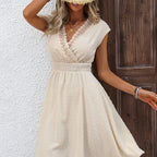 Lace hollow V-neck dress