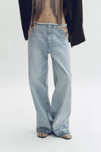 Hollow pocket jeans