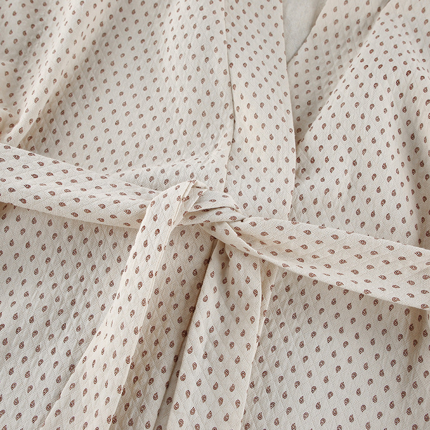 Printed breathable nightgown bath