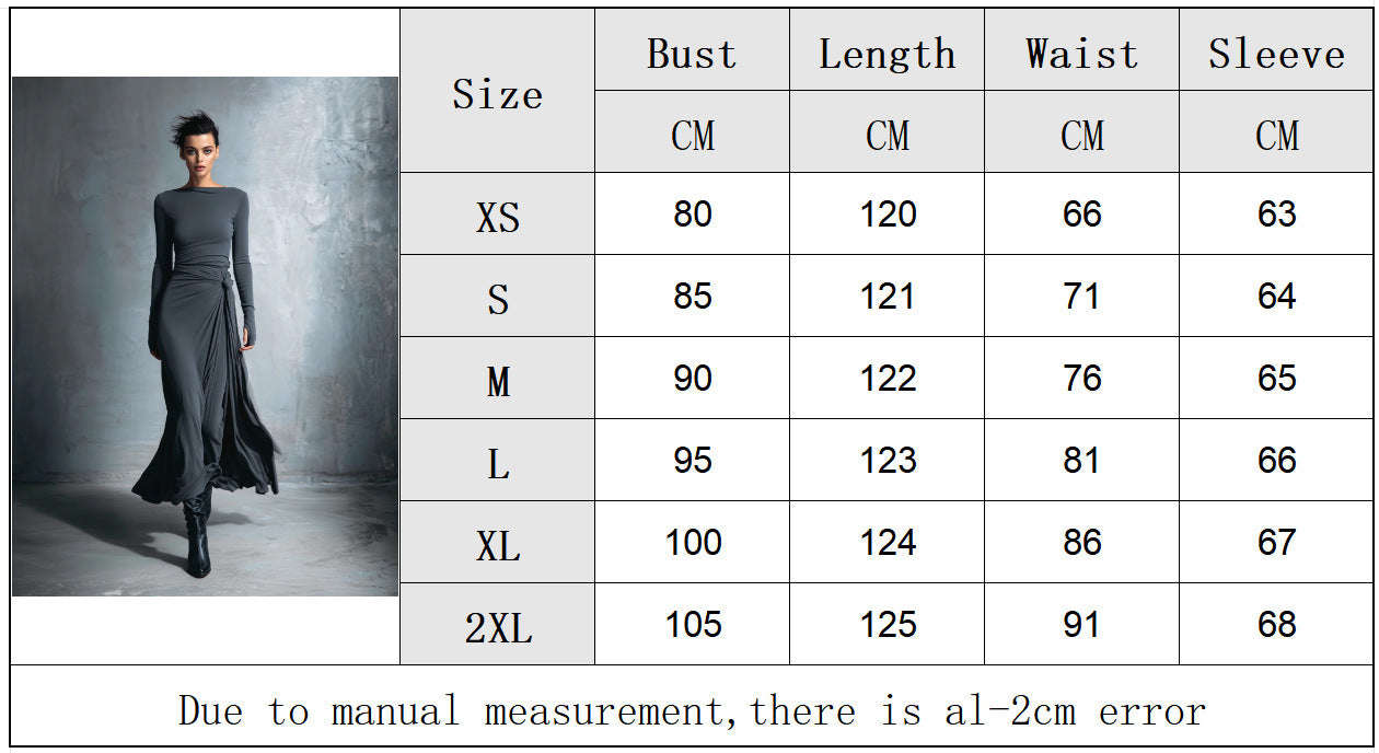 Flat knit wrap skirt knot long skirt