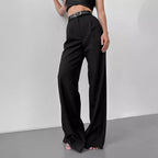 Loose straight trousers suit pants