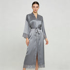 Satin imitation silk stretch dress