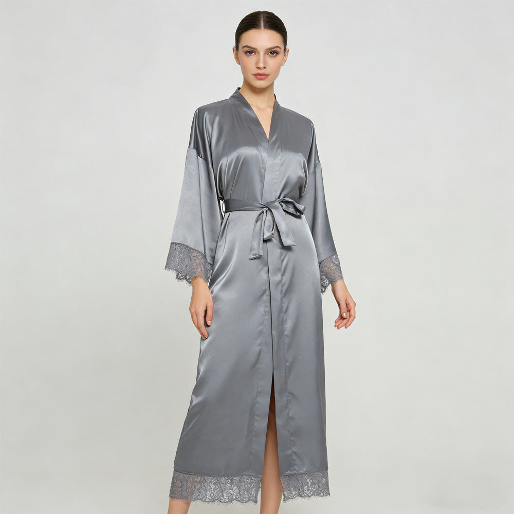 Satin imitation silk stretch dress