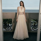 Waist Chiffon V-Neck Waist Dress