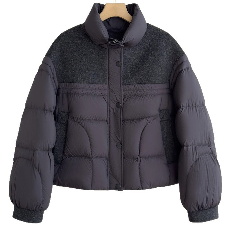 Cashmere stand-up collar winter coat
