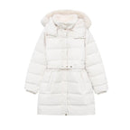 Simple thermal hooded down jacket