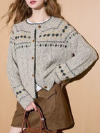 Wool sweater Fair Island cardigan jacket