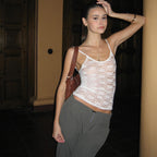 Lace Perspective Suspender Fashion Small Vest
