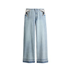 Hollow pocket jeans
