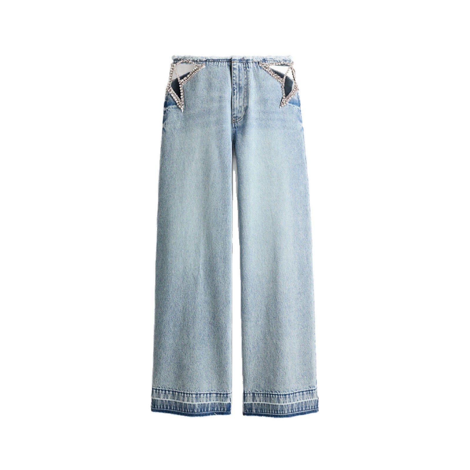 Hollow pocket jeans