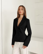 Waist pleated small suit slim fit suit