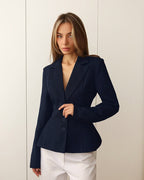 Waist pleated small suit slim fit suit