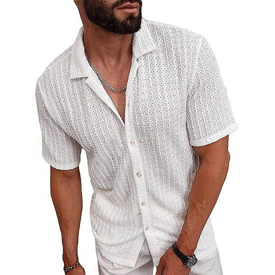 Knitted Hollow Casual Shirt