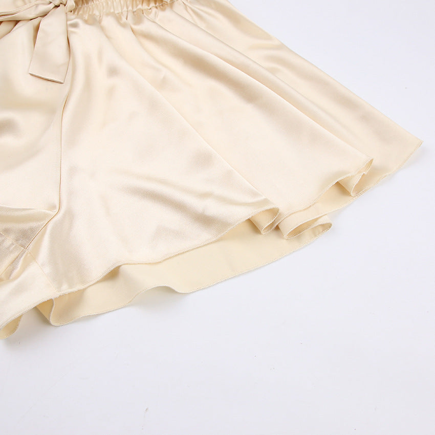 Silk long-sleeved bathrobe loungewear