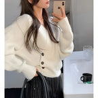 Retro Cropped Sweater Women ?¡ìC Unique Knit Top, Perfect for Spring & Fall