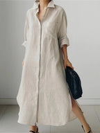 Bottom shirt cardigan long dress