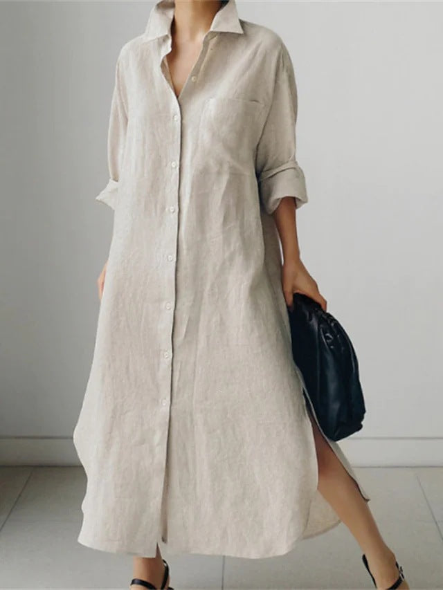 Bottom shirt cardigan long dress