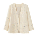 Rivet embellished blazer