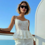 Lace Sleeveless Suspender Top