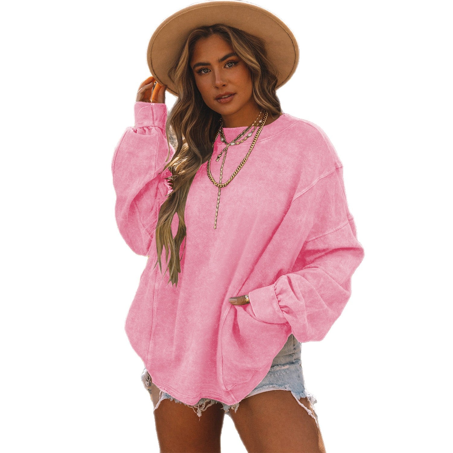 Personalized trendy jumper washed sweater