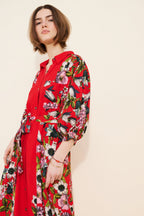 Printed shirt dress