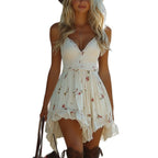Vintage suspender floral dress