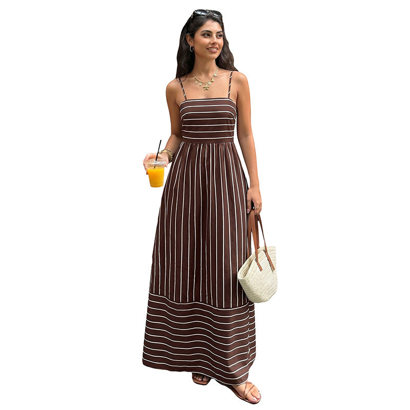 Vintage Vacation Suspender Halter Dress
