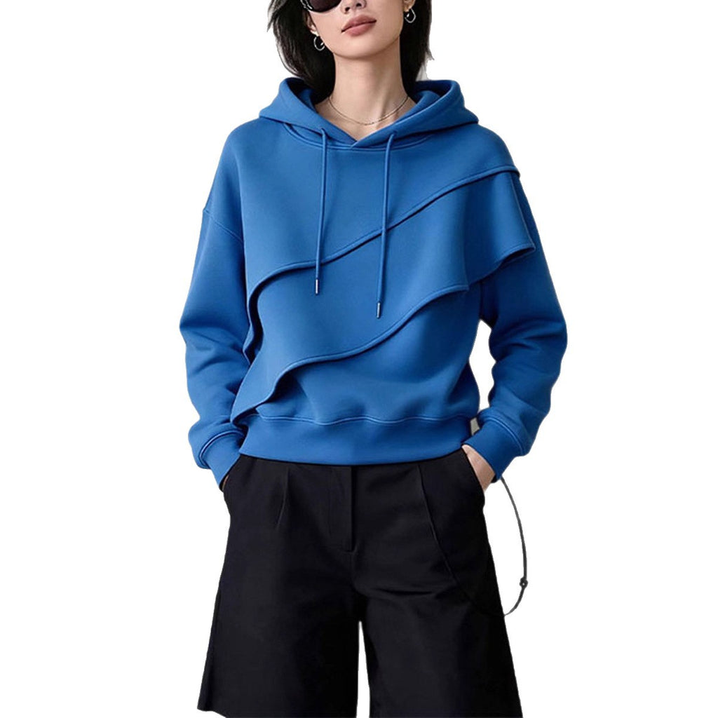 Casual hooded long-sleeved sweater