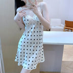 Lace suspender pajamas shorts set