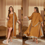 Sling satin chiffon nightgown