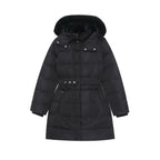 Simple thermal hooded down jacket