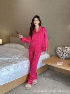 Ice Silk Jacquard Long Sleeve Set