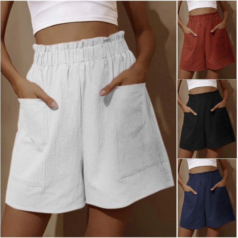 High waist casual shorts