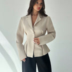 Small suit solid color jacket cardigan