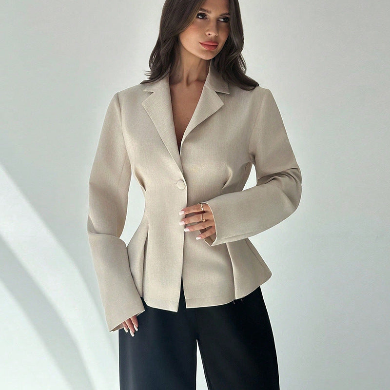 Small suit solid color jacket cardigan