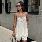 Lace sling vest top