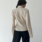 Small suit solid color jacket cardigan