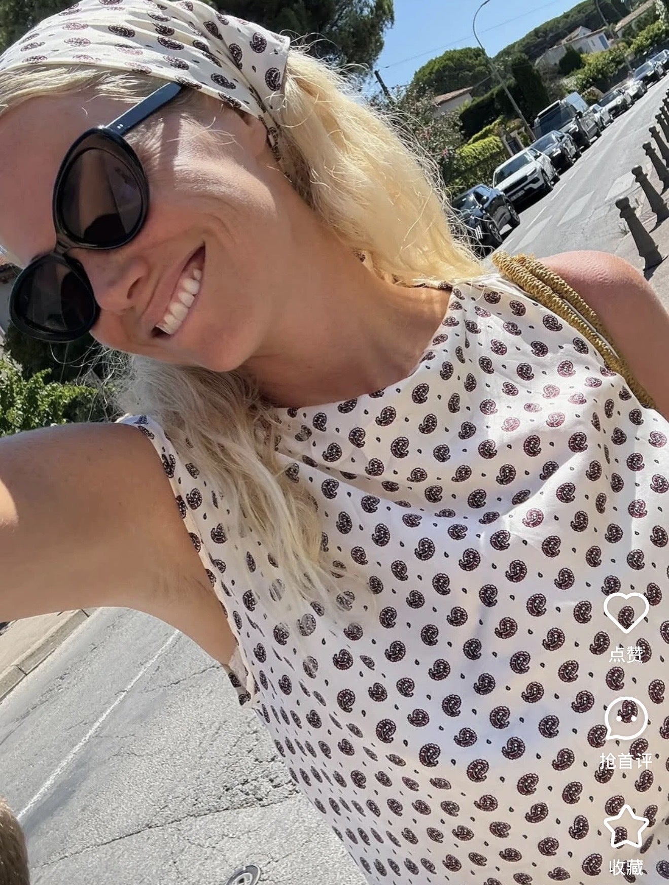 Coffee bean print loose satin dress