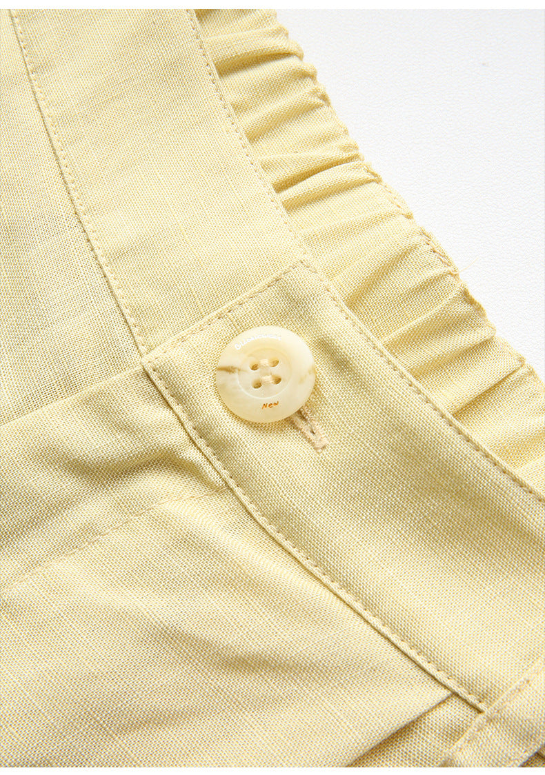Loose straight three-point pants