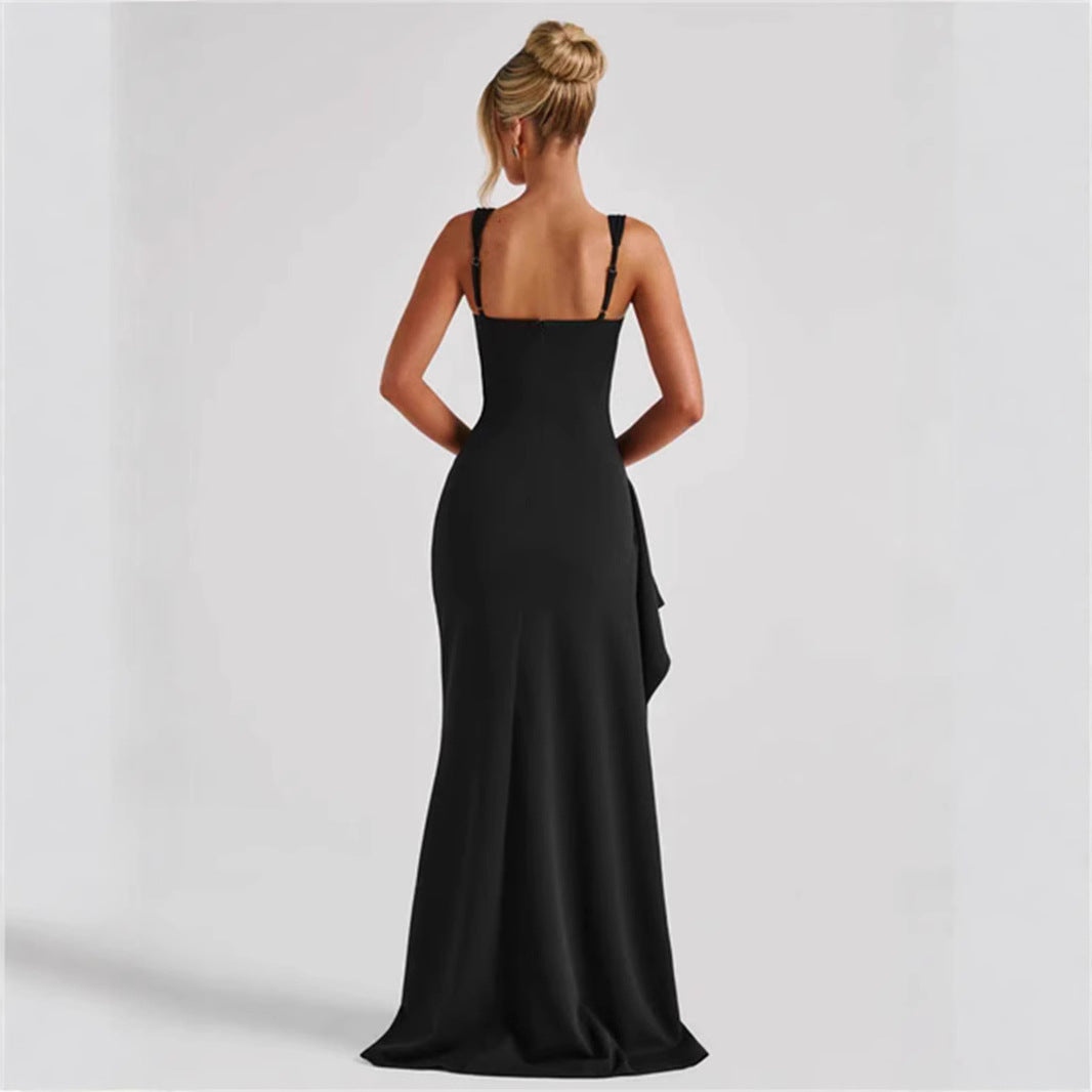 Suspender split dress