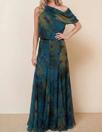 Smudge belt dress women