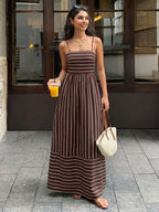 Vintage Vacation Suspender Halter Dress