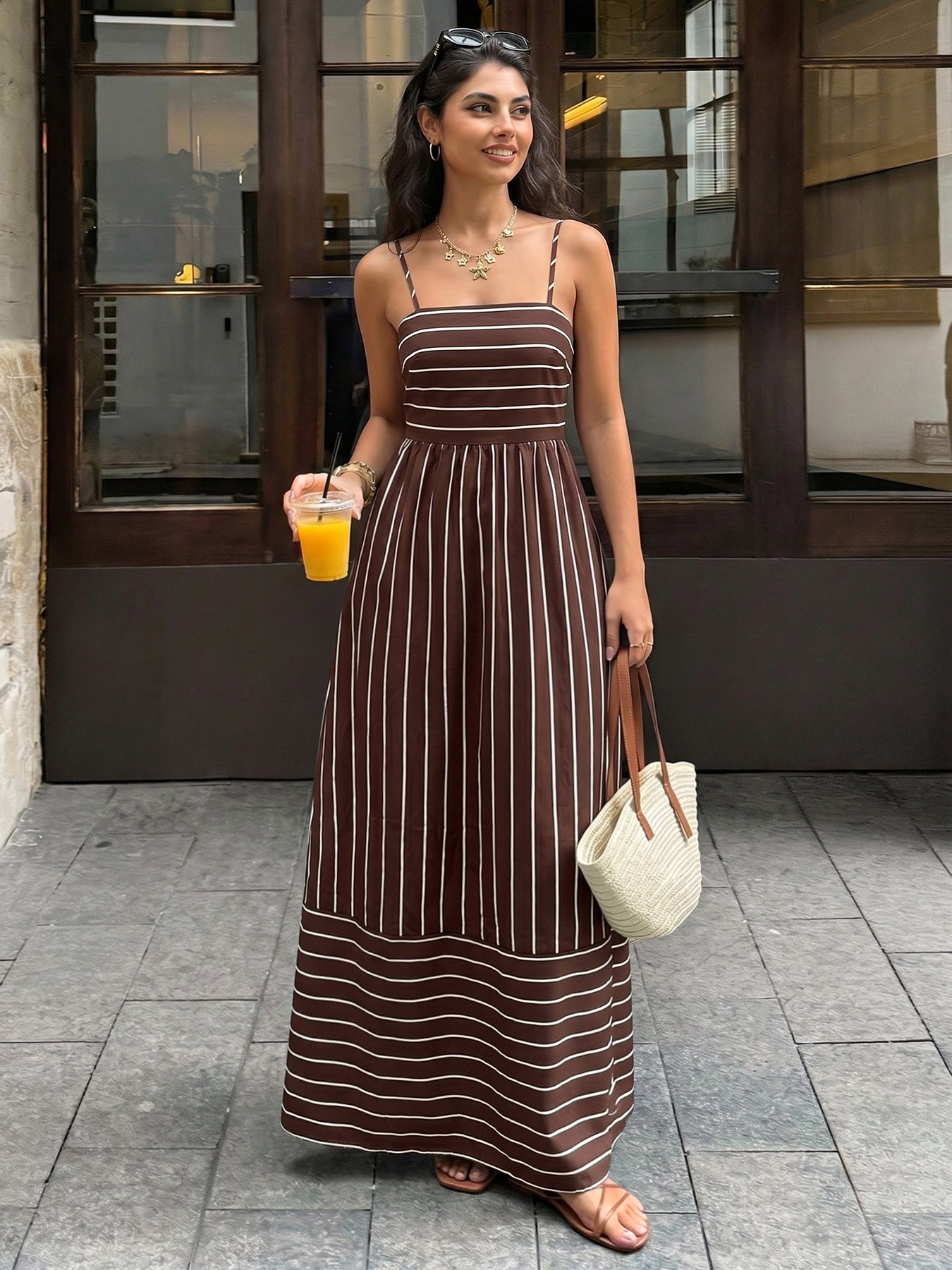 Vintage Vacation Suspender Halter Dress
