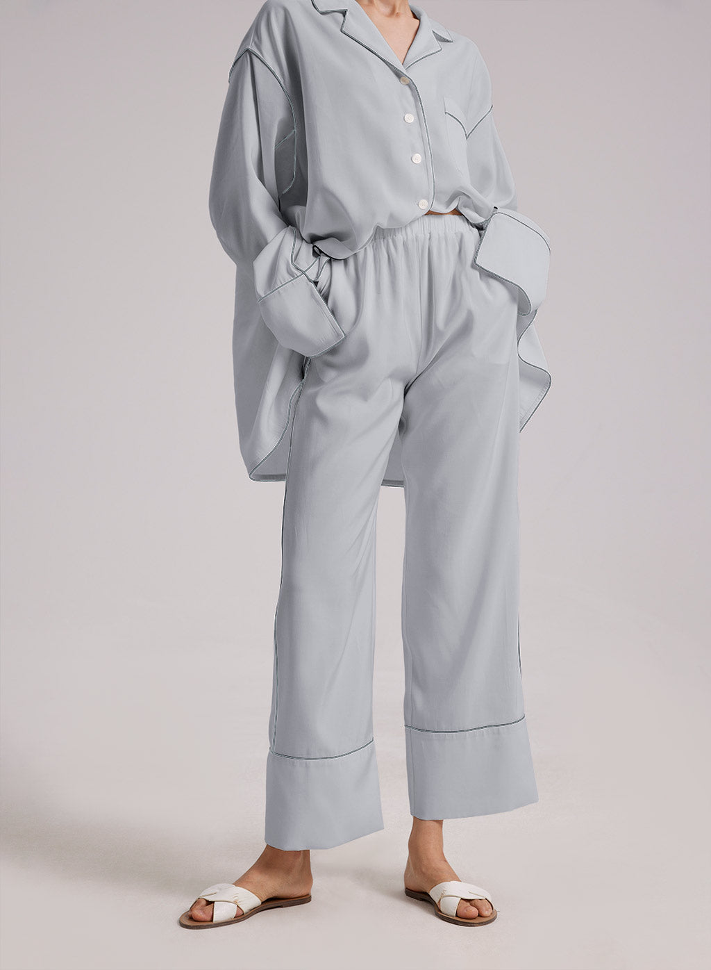 Olivia Contrast Trim Pajama Pants