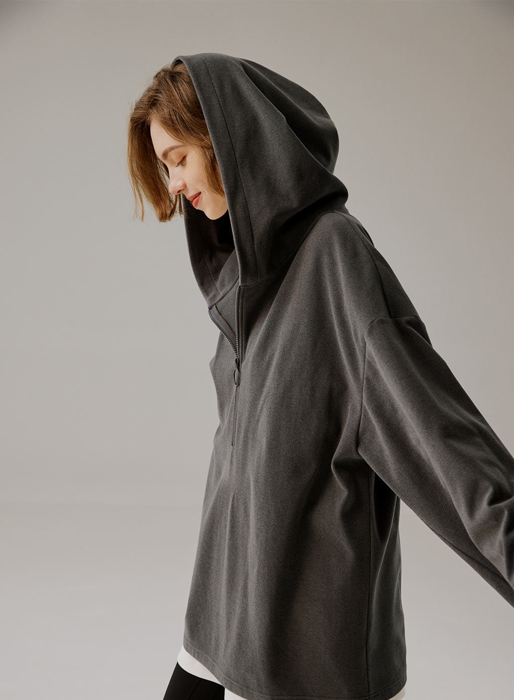 Oversized Half-Zip Hoodie
