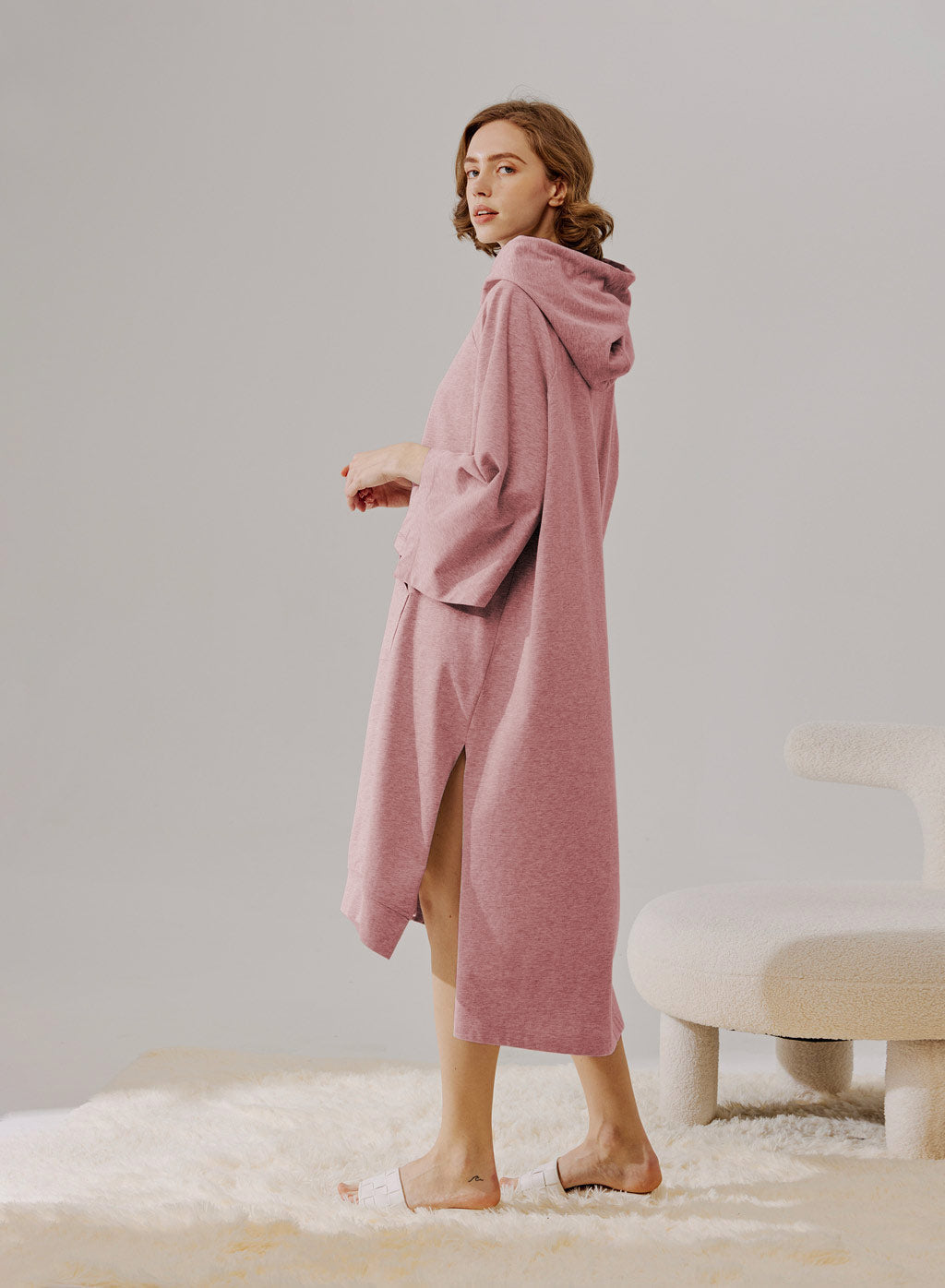 Oversized Hooded Cotton Dress