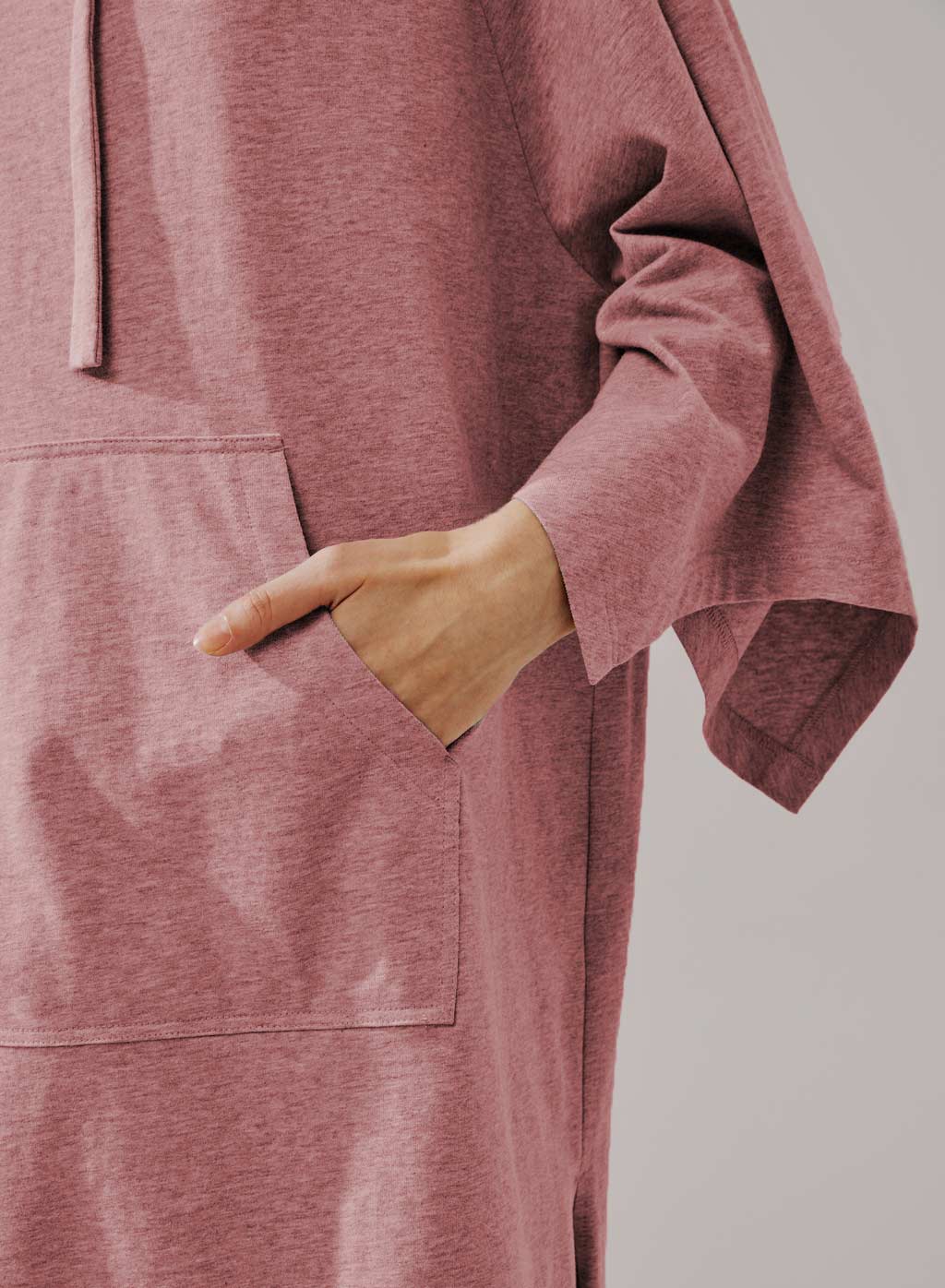 Oversized Hooded Cotton Dress