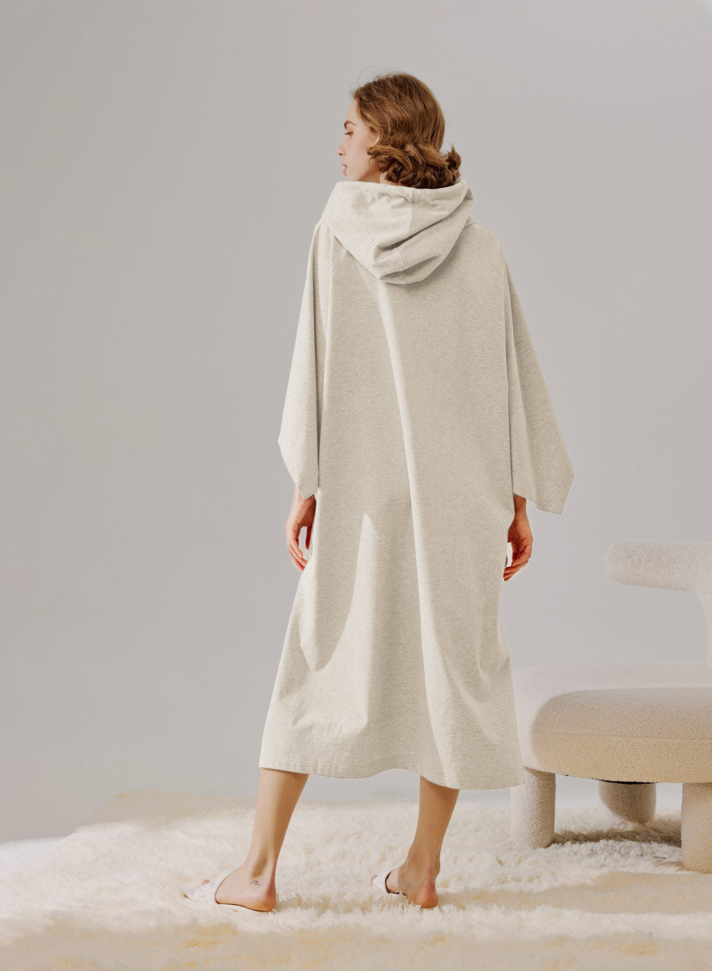 Oversized Hooded Cotton Dress