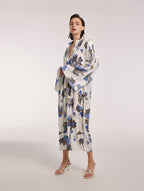 Printed Floral Pleated Maxi Dress
